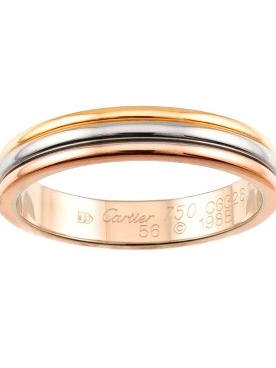 Cartier - カルティエ Cartier ヴァンドーム #56 リング K18 YG  Cartier Vendome 56 Ring 18k YG WG PG Suri Gold 750